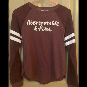 maroon abercrombie and fitch long sleeve